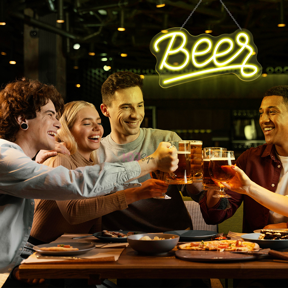 Wine Beer Whiskey Year - WHISKEY BAR Birra LED Neon Light