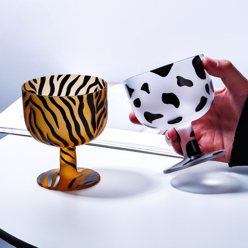 Wine Beer Foot - Tazze da dessert con piedi alti