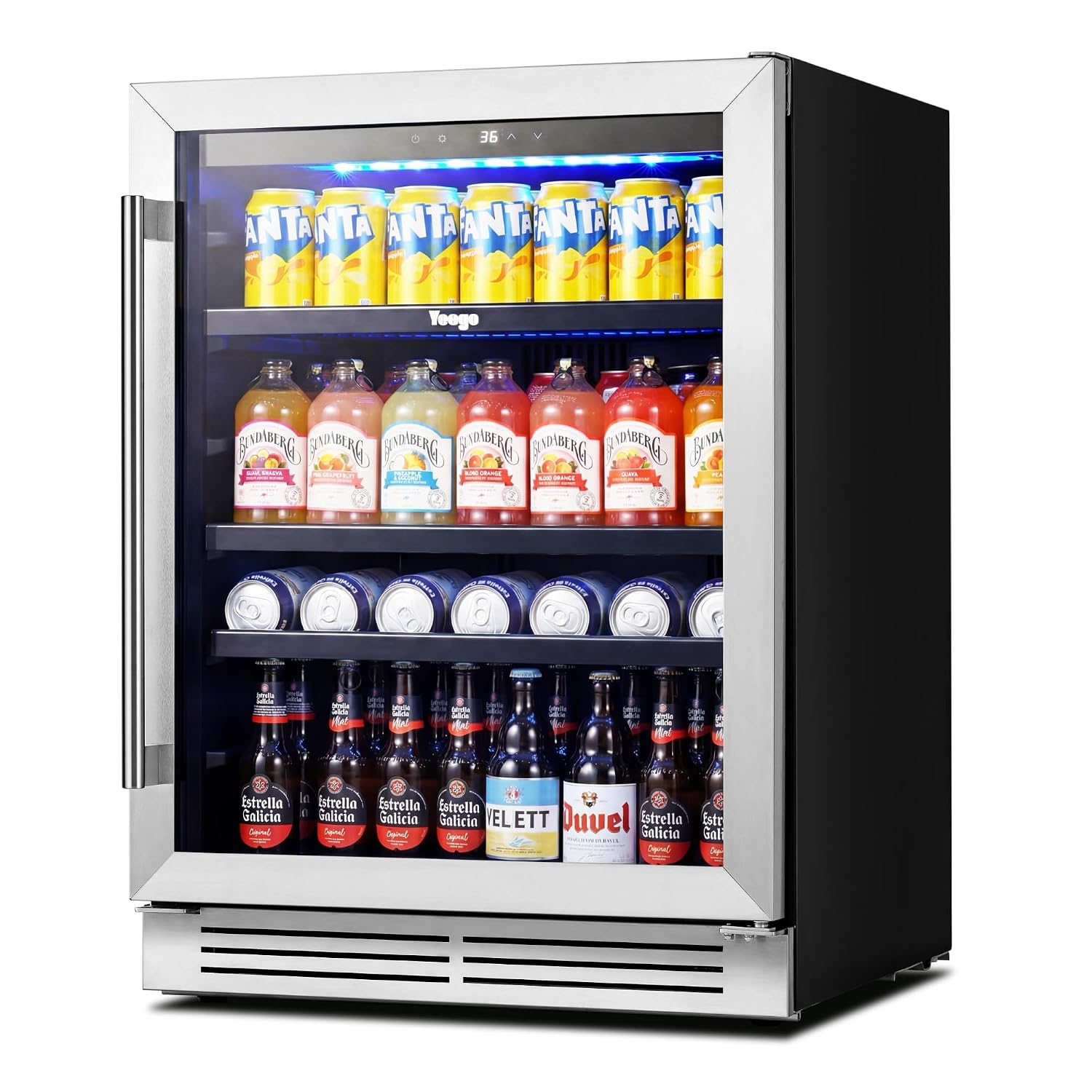 Wine And Beer Undercounter Fridge - Frigorifero per Bevande da 24 Pollici,