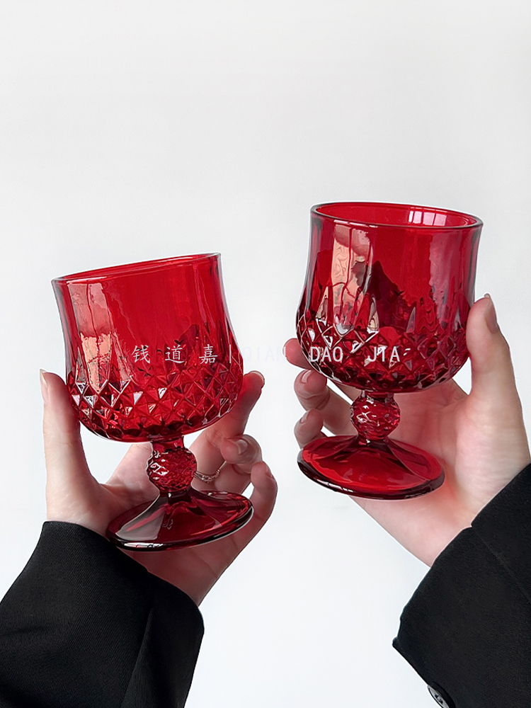 Wine Beer Foot - Bicchiere Vintage con piedini alti in