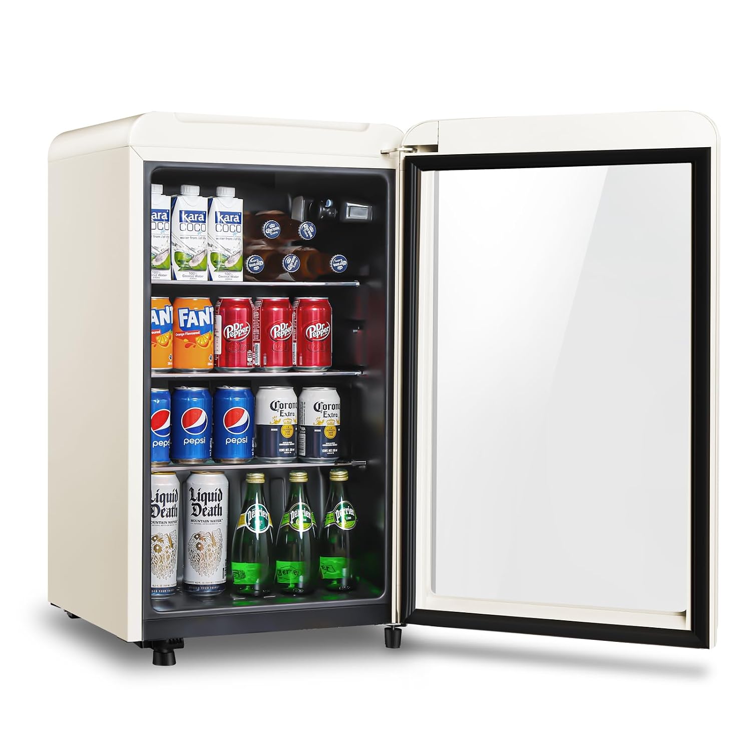 Wine Beer Mini Fridge - Frigorifero per Bevande in Stile Retrò,