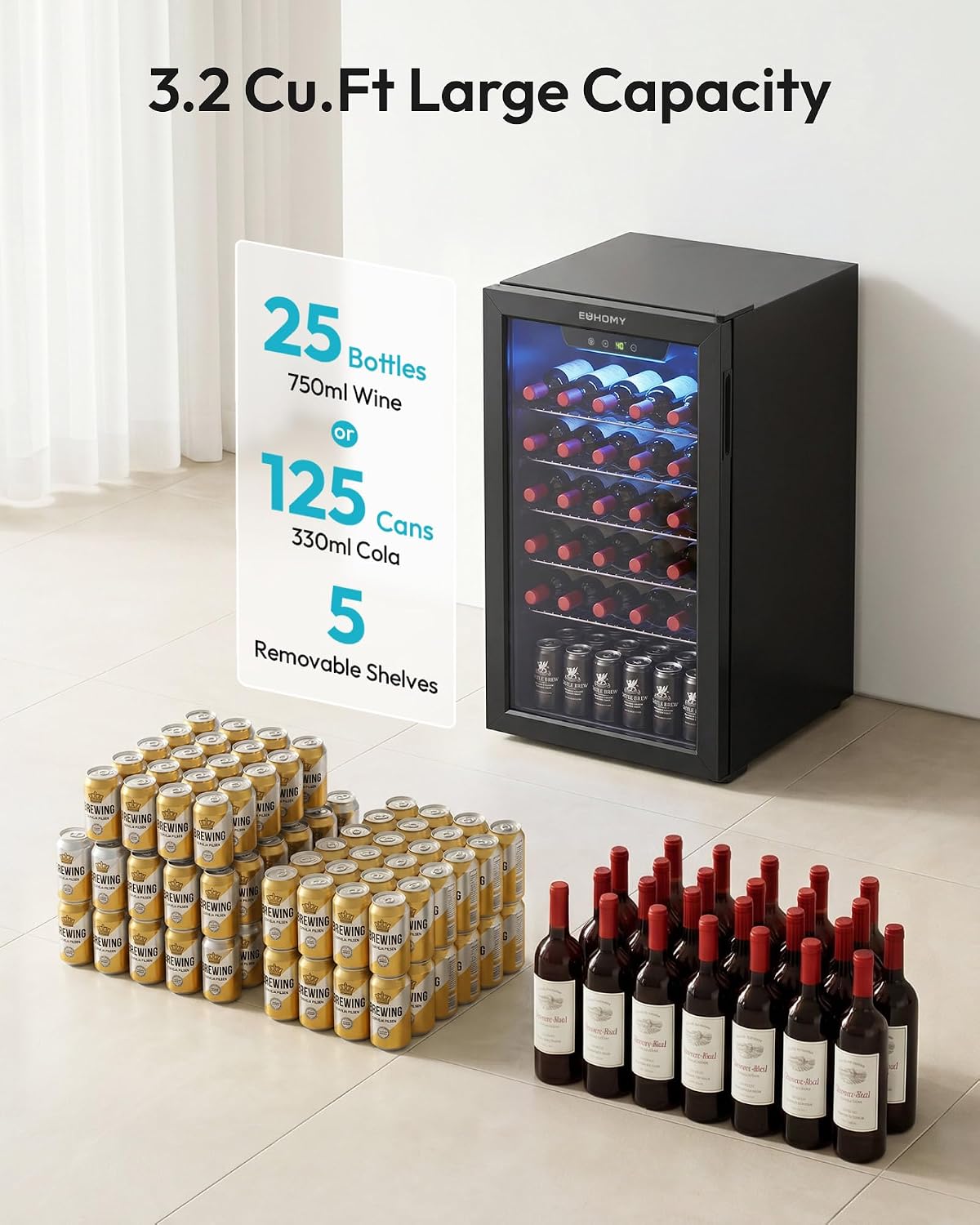 Frigorifero per Bevande da 125 - Wine Beer Mini Fridge recensione e prezzo