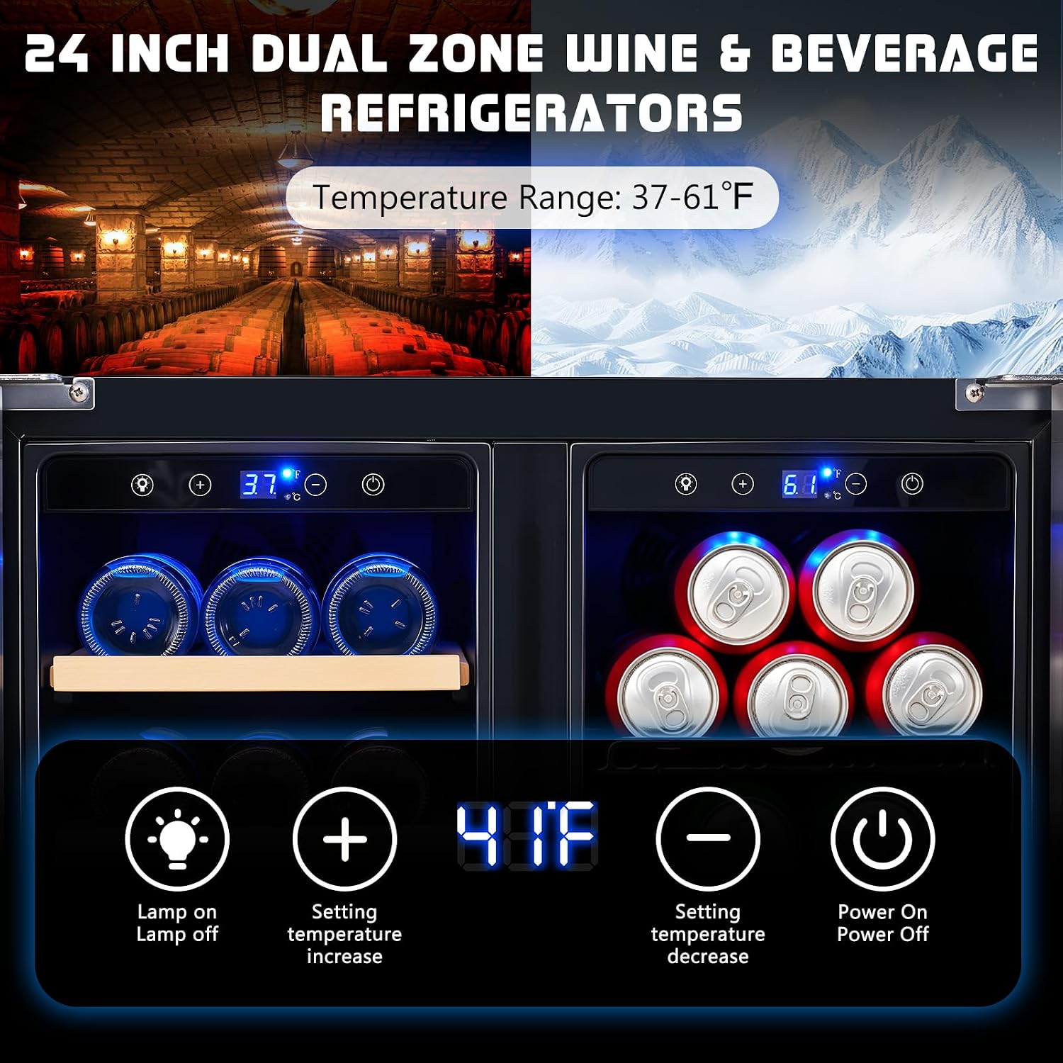 Frigorifero per Bevande, Frigo - Wine And Beer Undercounter Fridge recensione e prezzo