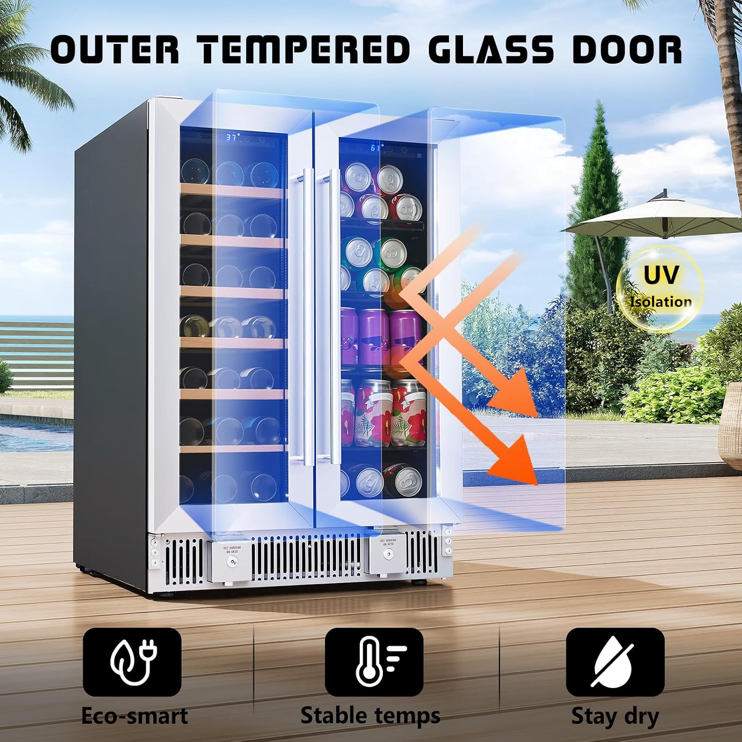 Frigorifero per Bevande, Frigo - Wine And Beer Undercounter Fridge recensione e prezzo