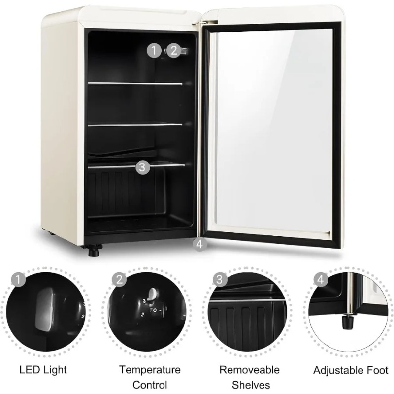 Frigorifero per bevande retrò  - Wine Beer Mini Fridge recensione e prezzo