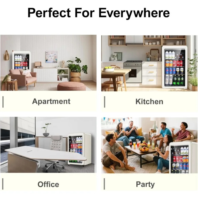 Frigorifero per bevande retrò  - Wine Beer Mini Fridge recensione e prezzo