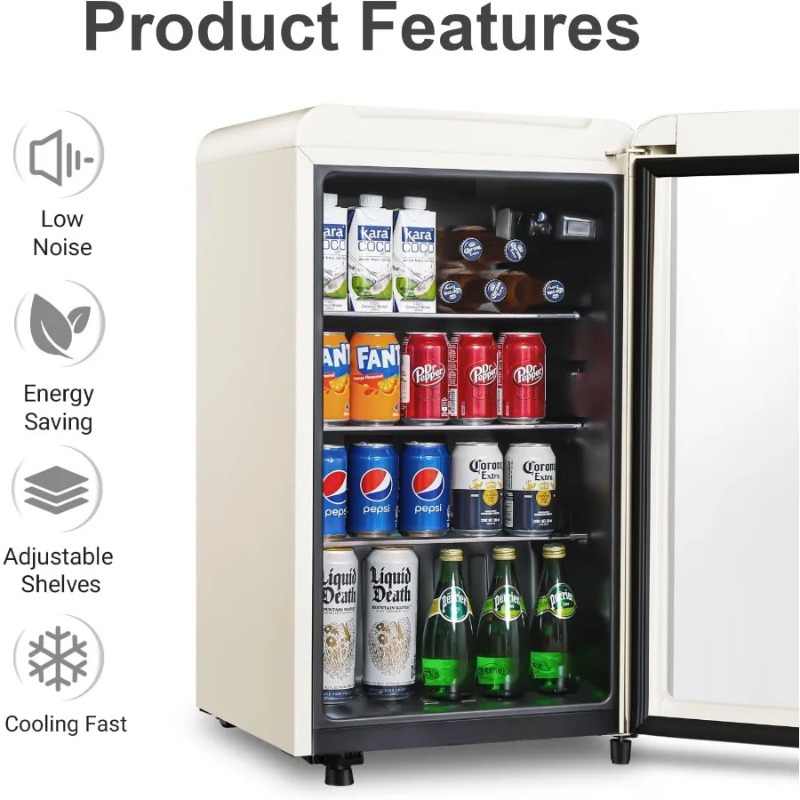 Frigorifero per bevande retrò  - Wine Beer Mini Fridge recensione e prezzo