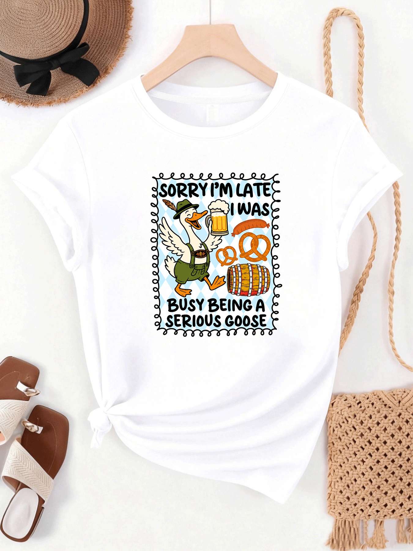 【MYJ06269】T-shirt da donna tag - Wine Plus Beer recensione e prezzo
