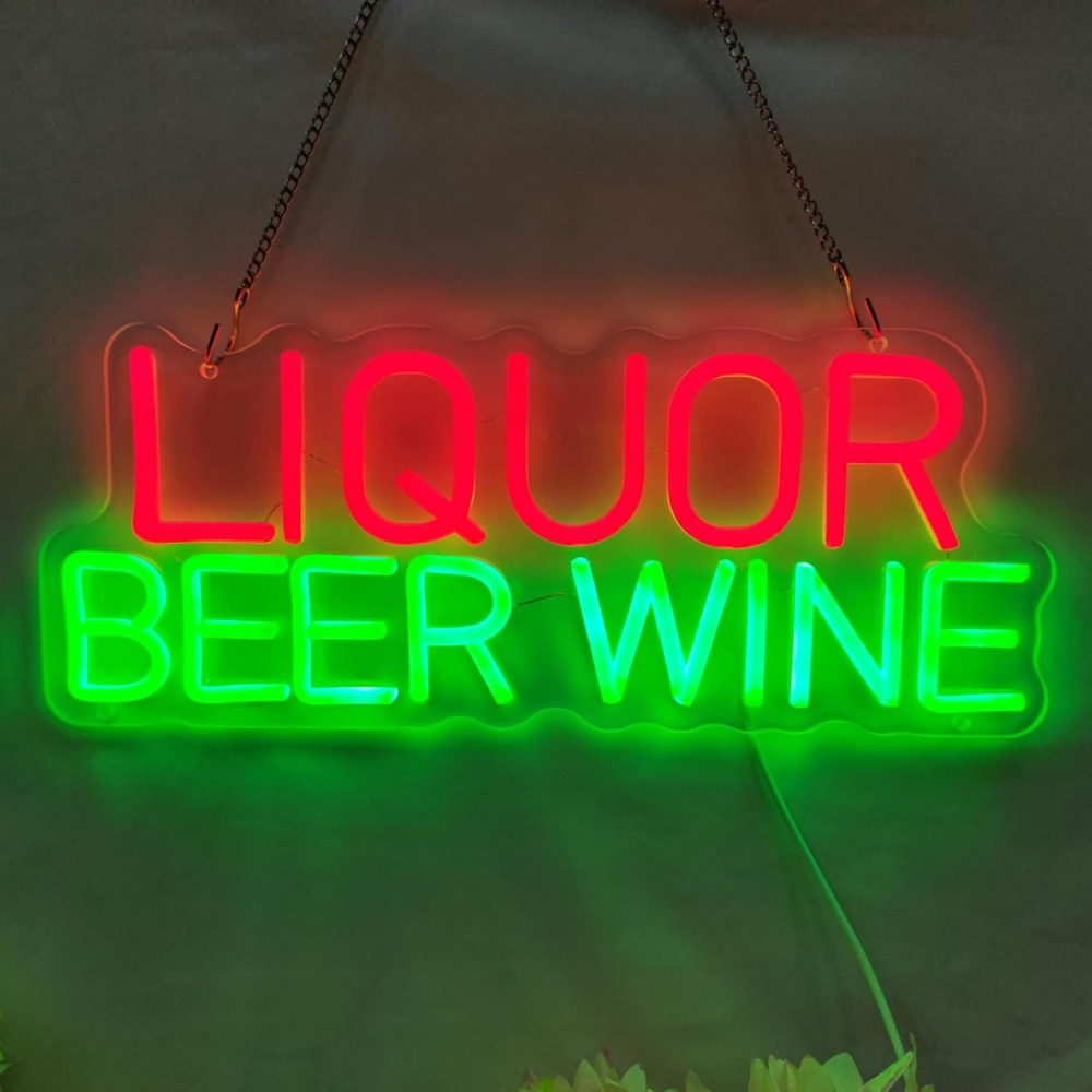Insegna LED al Neon per Liquor - Wine Beer Whiskey Year recensione e prezzo