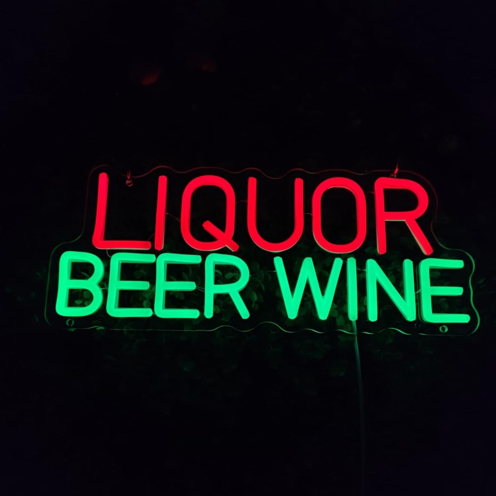 Insegna LED al Neon per Liquor - Wine Beer Whiskey Year recensione e prezzo