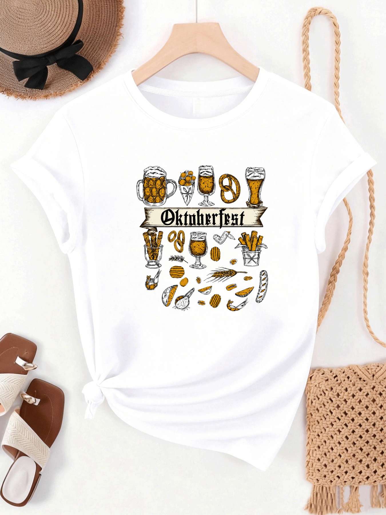 【MYJ06261】T-shirt da donna tag - Wine Plus Beer recensione e prezzo
