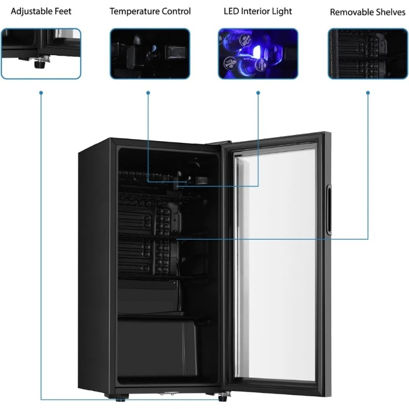 Frigorifero per bevande, mini  - Wine Beer Mini Fridge recensione e prezzo